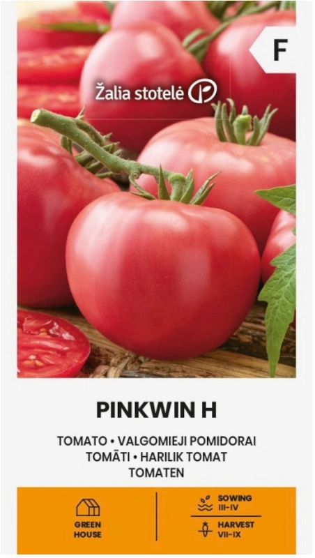 Pomidor Pinkwin H odmiana typu Beef przeznaczona do uprawy w szklarni nasiona 10 szt. Žalia stotelė sklep rajogrodnika